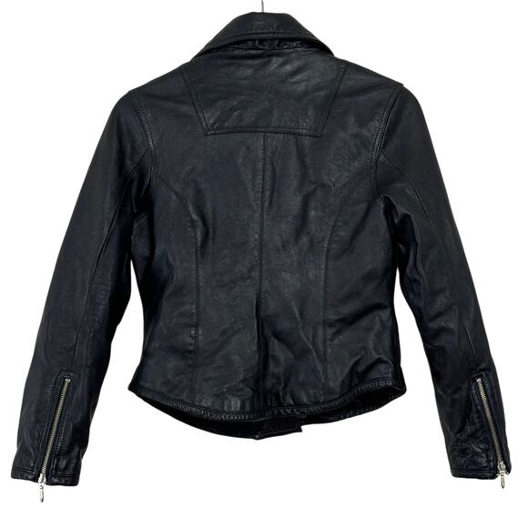 Wilson’s Leather Moto Biker Jacket Zippered Black Size M - Picture 4 of 7
